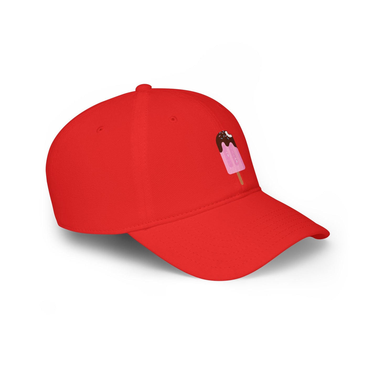 casquette perseides rouge vu sur le coté 