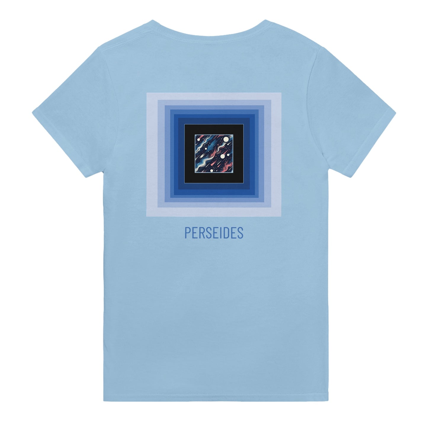 tshirt perséides bleu clair motif infini 