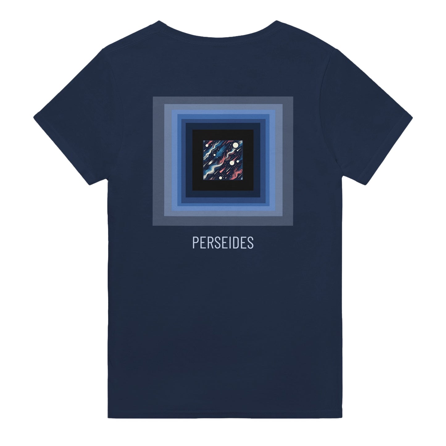 tshirt perséides bleu marine motif infini 