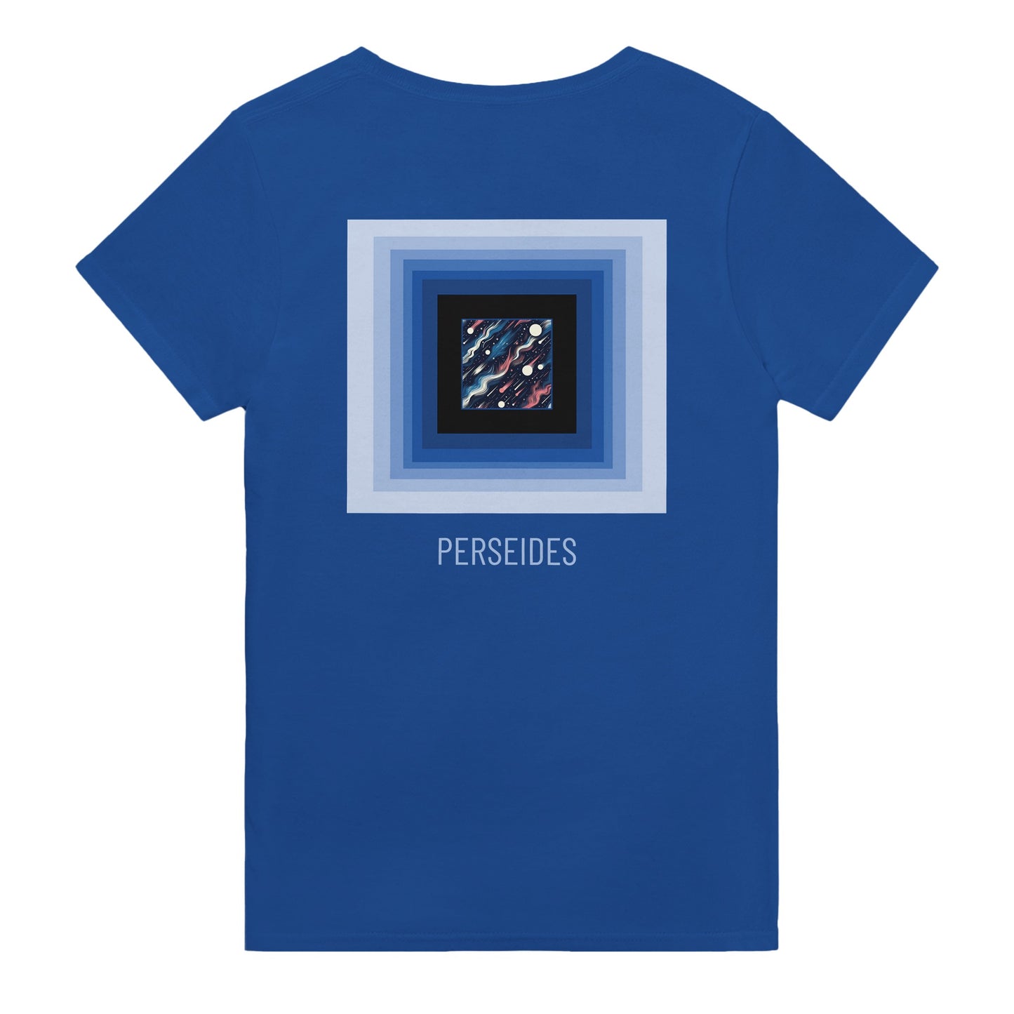 tshirt perséides bleu motif infini 