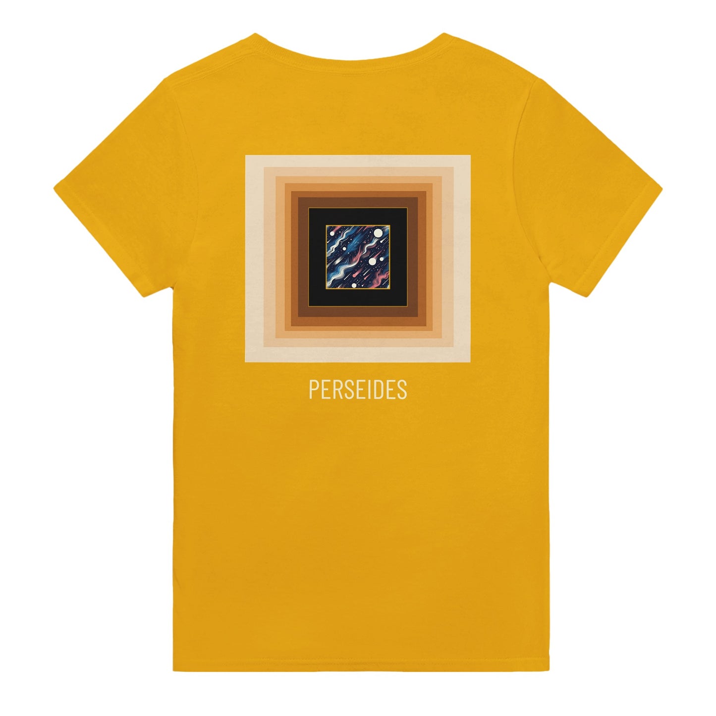 tshirt perséides jaune motif infini 