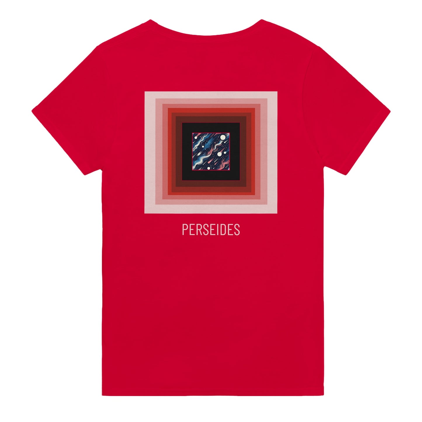 tshirt perséides rouge motif infini 