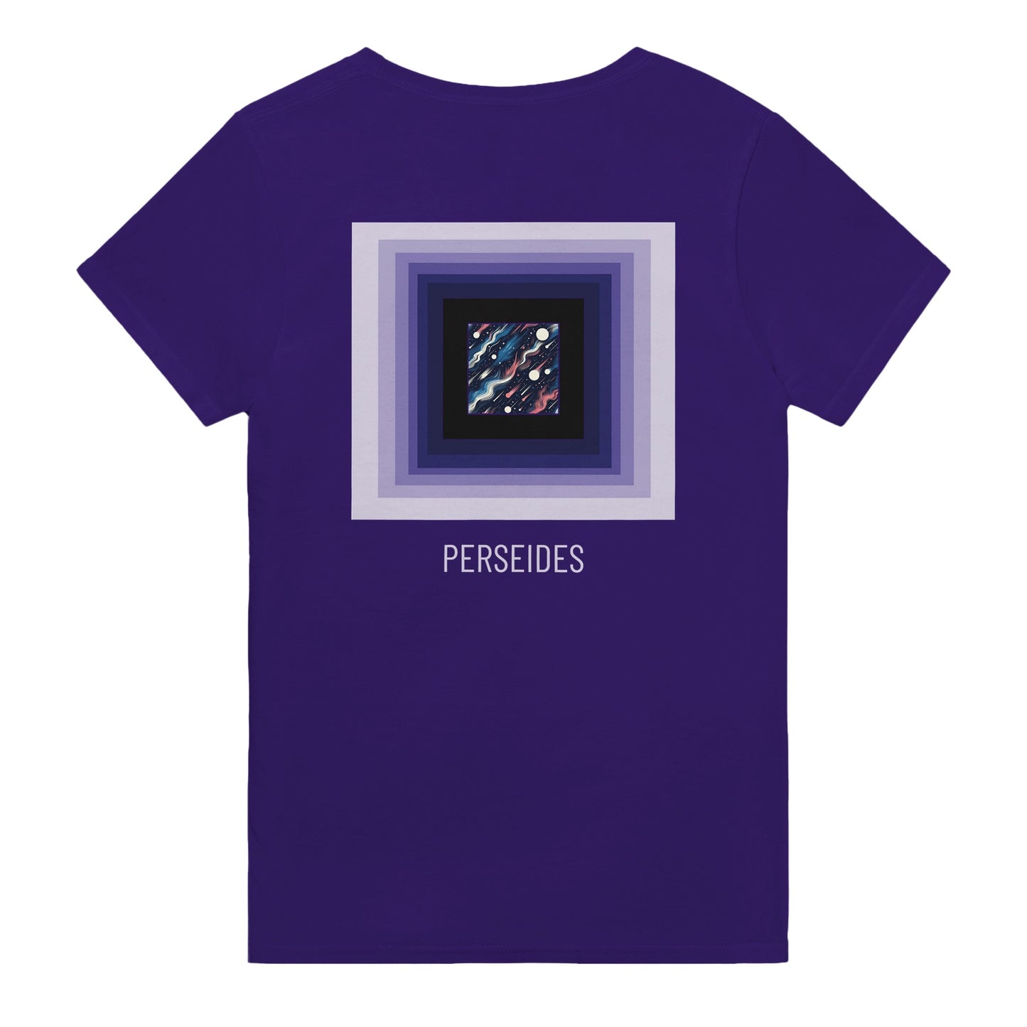 tshirt perséides violet motif infini 